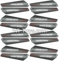 Subotech S700 Parts-07 Propellers,Main rotor blades(16pcs)-Red,Subotech S700 RC dragonfly Helicopter Spare Parts Accessories,S700 Replacement parts